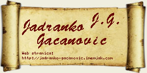 Jadranko Gačanović vizit kartica